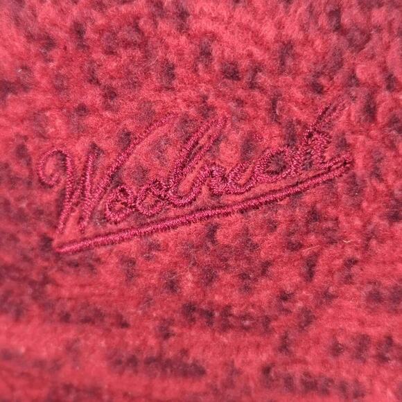 Woolrich Full Zip Fleece Vest Women's Medium Red Mock Neck Outdoor Winter - Picture 5 of 8